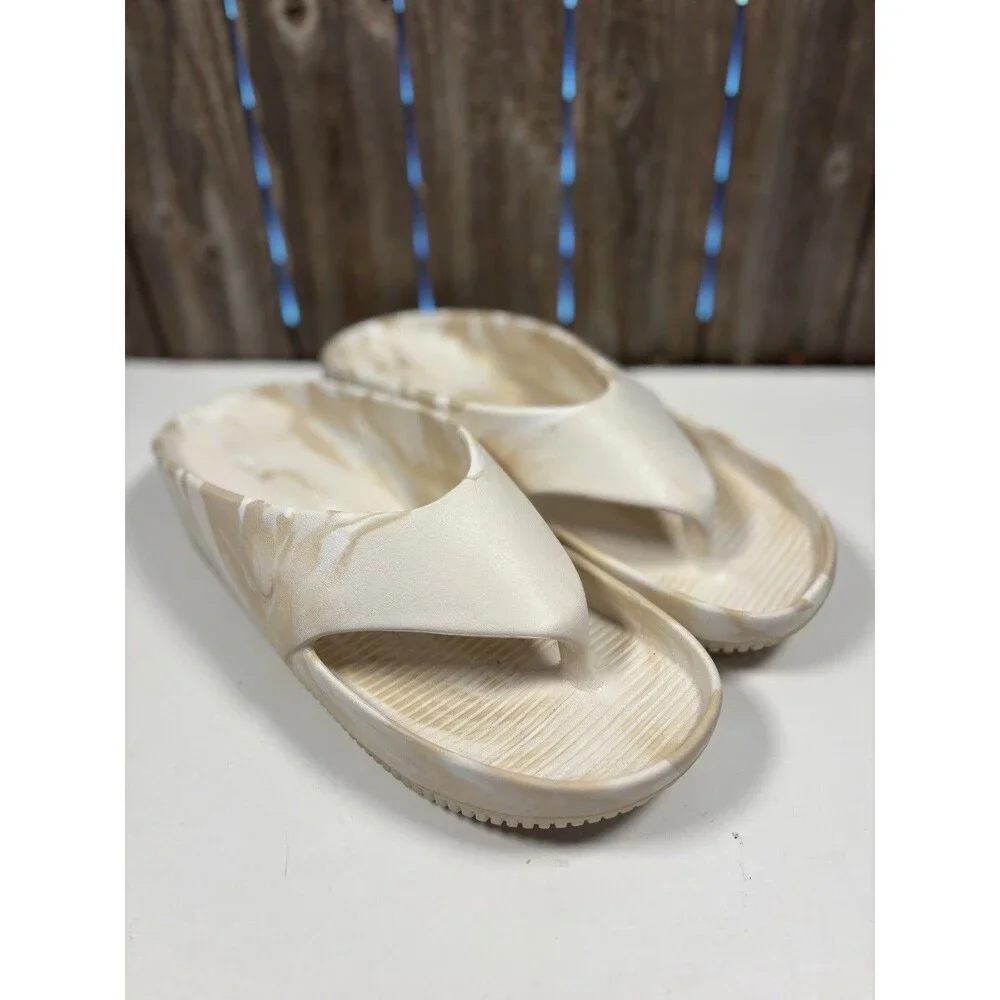 Nike Women’s Calm SE Flip Flops 'Phantom Marbled' Slip-On Thong Sandal US 11